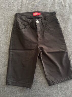 Dickies Black Work Shorts with Logo Snap